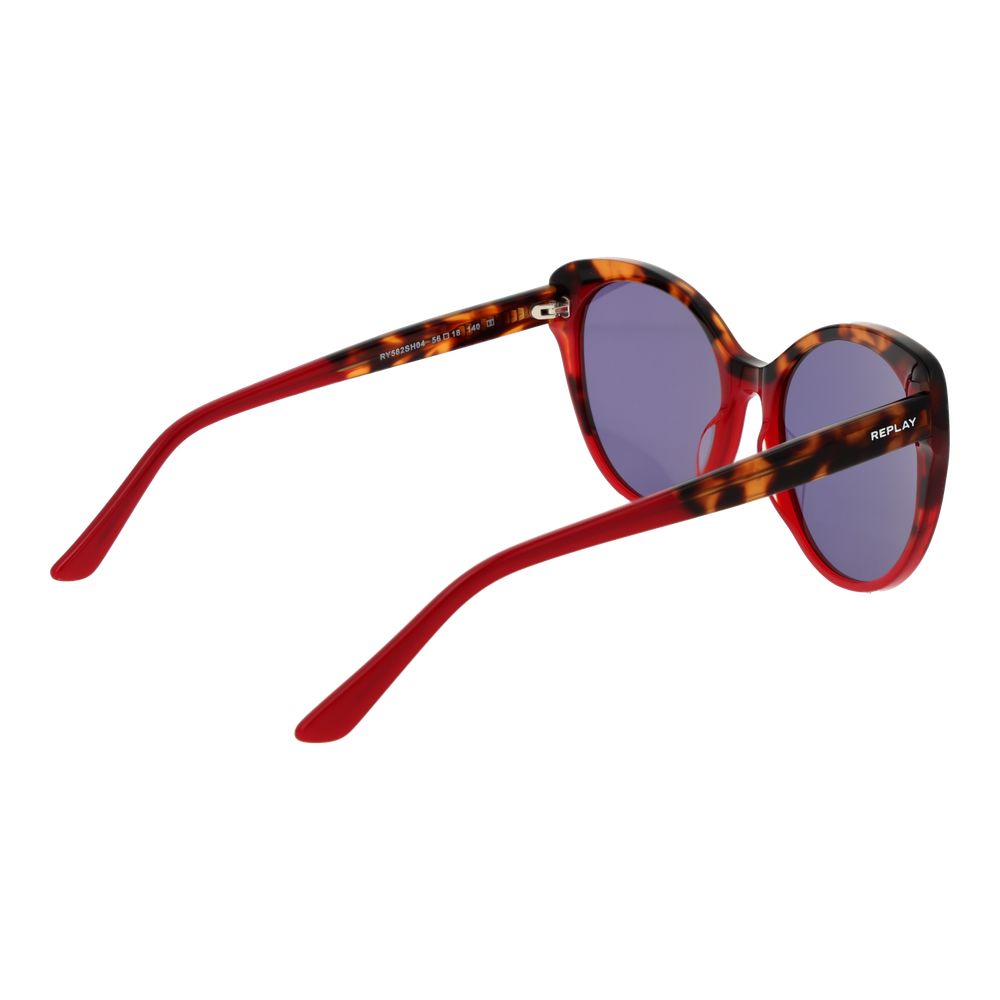 Replay Red Plastic Sunglasses