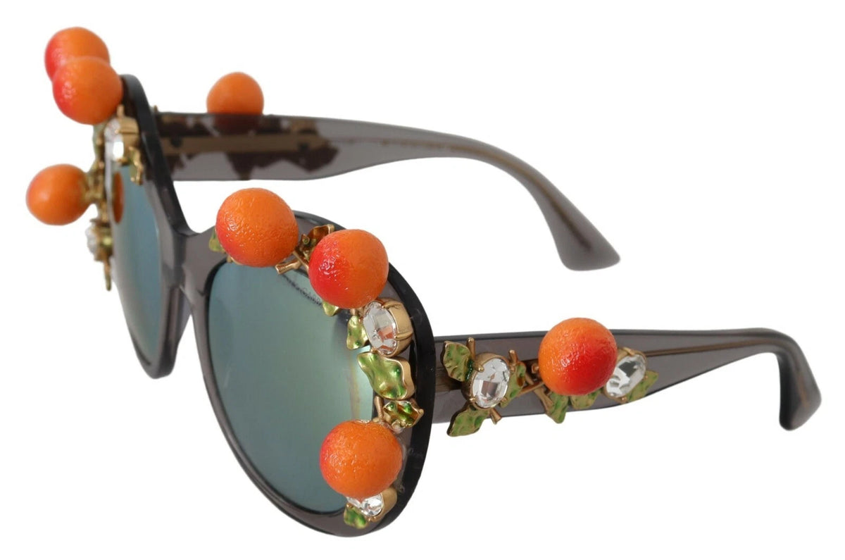Dolce & Gabbana DG4283B Acetate Crystals Orange Appliques Sunglasses