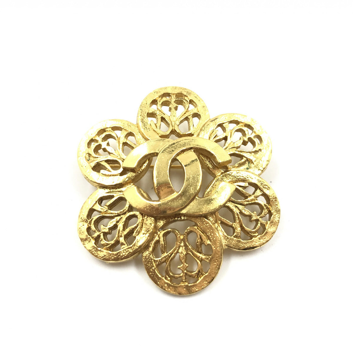 Chanel Costume Jewlery Vintage Brooch Coco Medallian